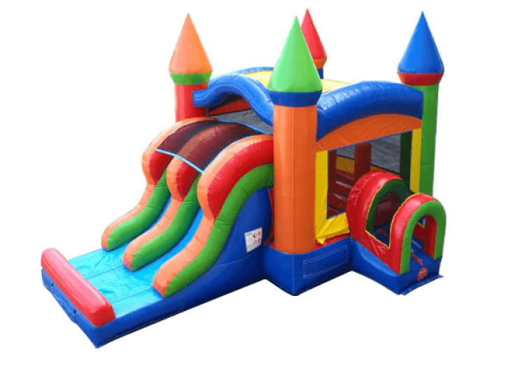 Bounce house and slide combos